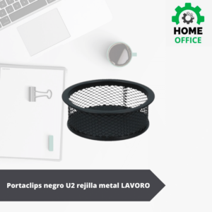 Portaclips negro rejilla metal LAVORO
