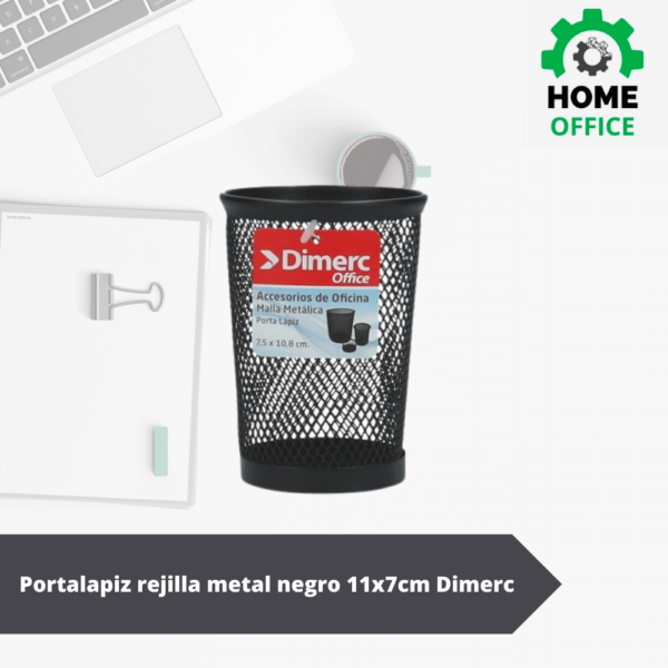 Portalapiz rejilla metal negro Dimerc