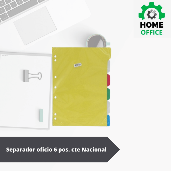 Separador oficio 6 pos. cte Nacional