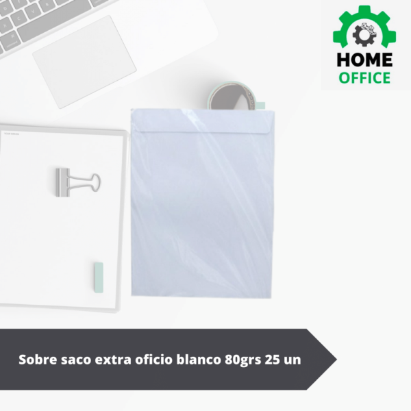Sobre saco extra oficio 80grs 25 un